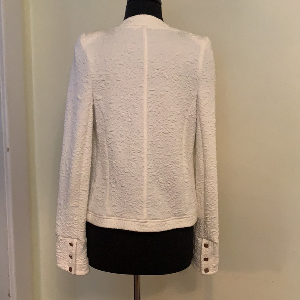 Three Dots Buttonless Cropped Blazer Squared Shou… - image 6